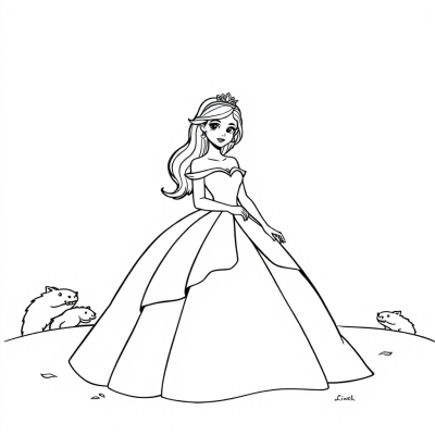 Princess in a Ball Gown