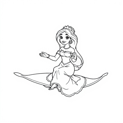 Princess Jasmine on a Magic Carpet