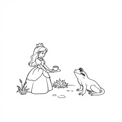 Princess, Cat, and Frog