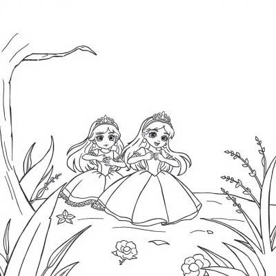 Princesses Playing Hide and Seek