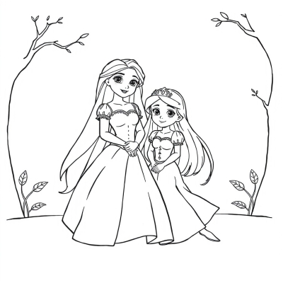 Rapunzel and Ariel