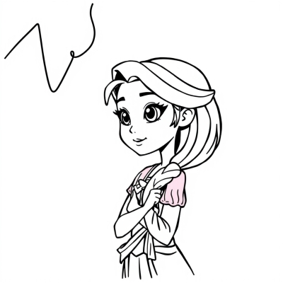 Rapunzel with Cut Hair