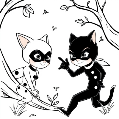 Ladybug and Cat Noir