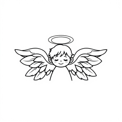 Simple Angel Wings and Halo