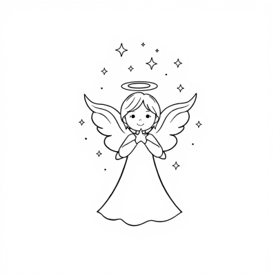 Simple Angel with a Star