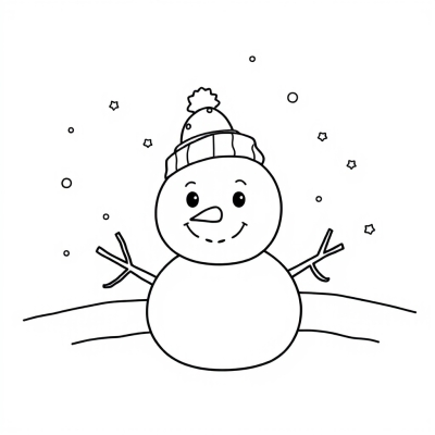 Simple Snowman Face