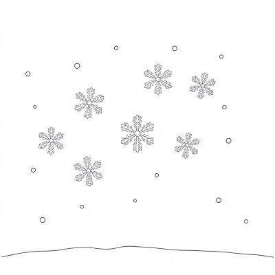 Six Snowflakes Falling from the Sky