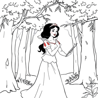 Snow White Singing in the Forest