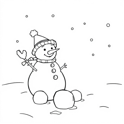 Snowballs Next to the Snowman