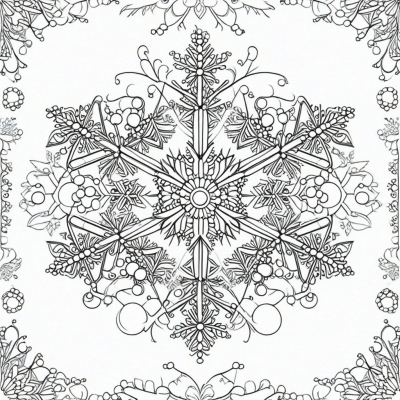 Snowflake with Balloons