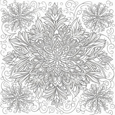 Snowflake with Swirls