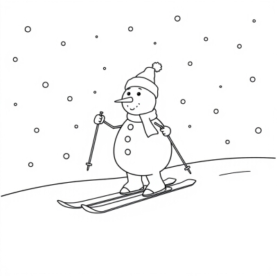 Snowman on Skis