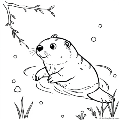 Swimming Beaver