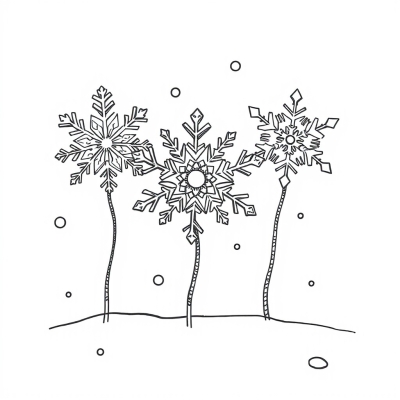 Three Unusual Snowflakes