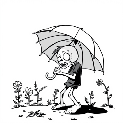 Zombie with Umbrella