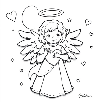 Angel with Hearts