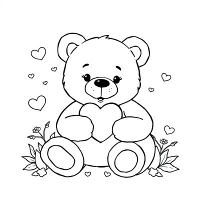 Teddy Bear and Valentine