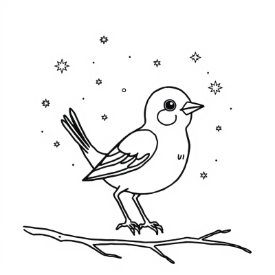 Bird for Kids on New Year
