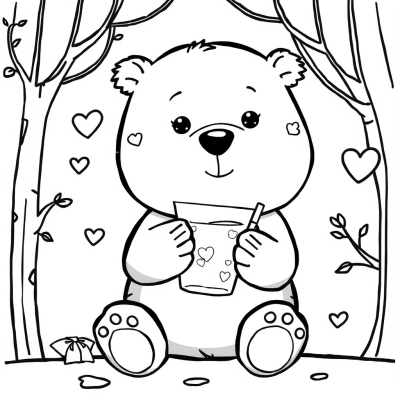 Cute Bear and Bubble Tea