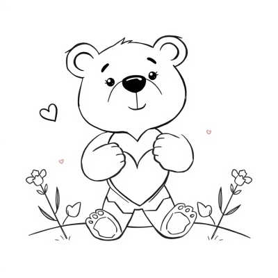 Cute Bear with Heart