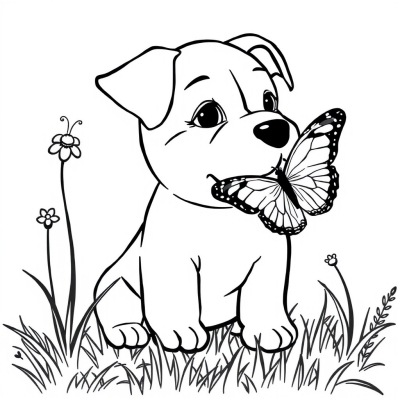 Dog and Butterfly