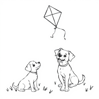 Dog and Kite