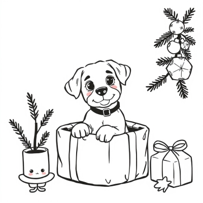 Dog in Gift