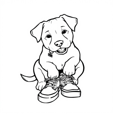 Dog Chewing Shoes
