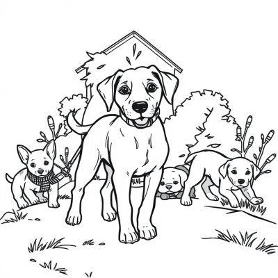 Dog Going for a Walk