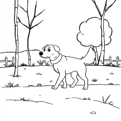 Dog on a Walk