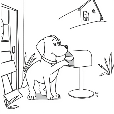 Dog Collecting Mail