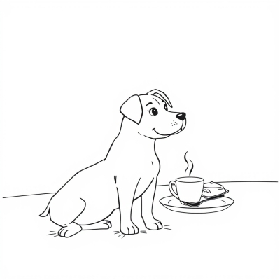 Dog Waiting for Dinner