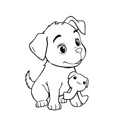 Dog with Toy