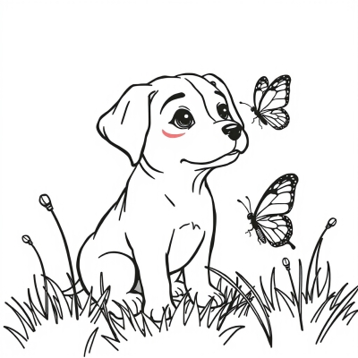 Dog and Butterfly