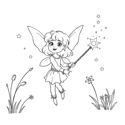 Fairy with a Magic Wand