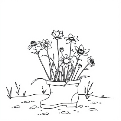 Flowers in a Boot