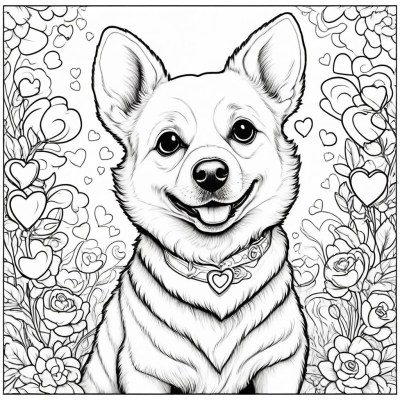 Funny Dog with Heart