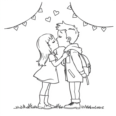 Girl Kissing Boy