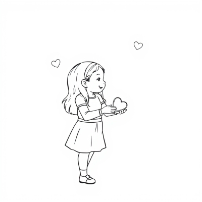 Girl Receiving a Valentine