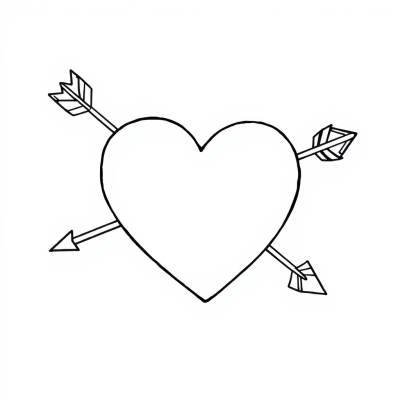 Heart with Arrow for Valentine's Day