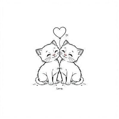 Loving Kittens on Valentine's Day