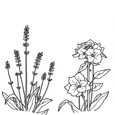 Lavender and Hydrangea