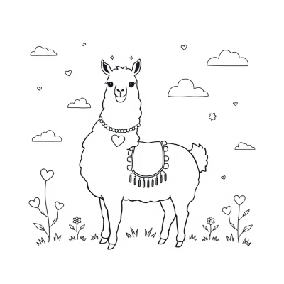 Valentine's Day Llama