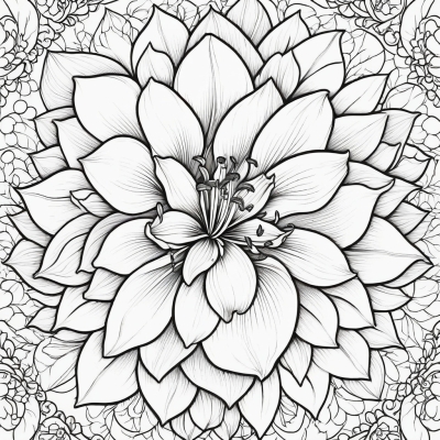 Mandala Beautiful Amaryllis Flower