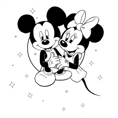 Loving Mickey and Minnie on the Moon