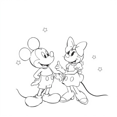 Mickey and Minnie Mouse