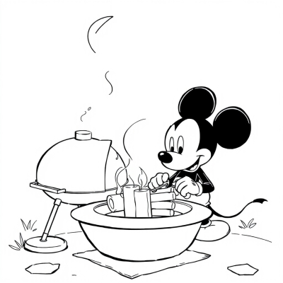 Mickey Mouse and Barbecue