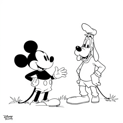 Mickey Mouse and Goofy
