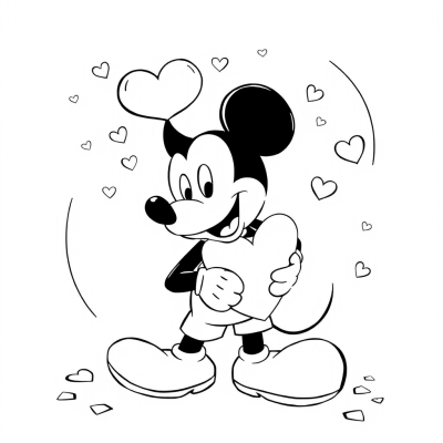 Mickey Mouse on Valentine's Day