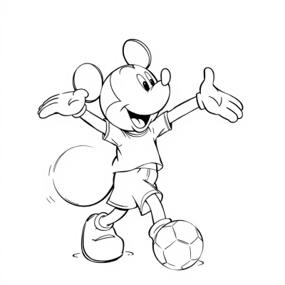 Mickey Mouse Plays Soccer